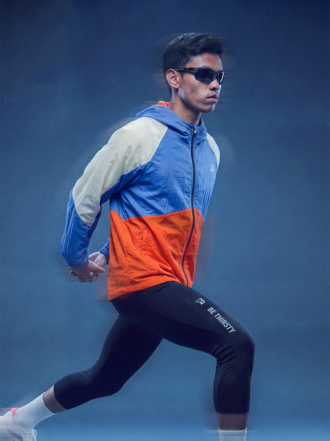 Windbreaker - Blue/Orange