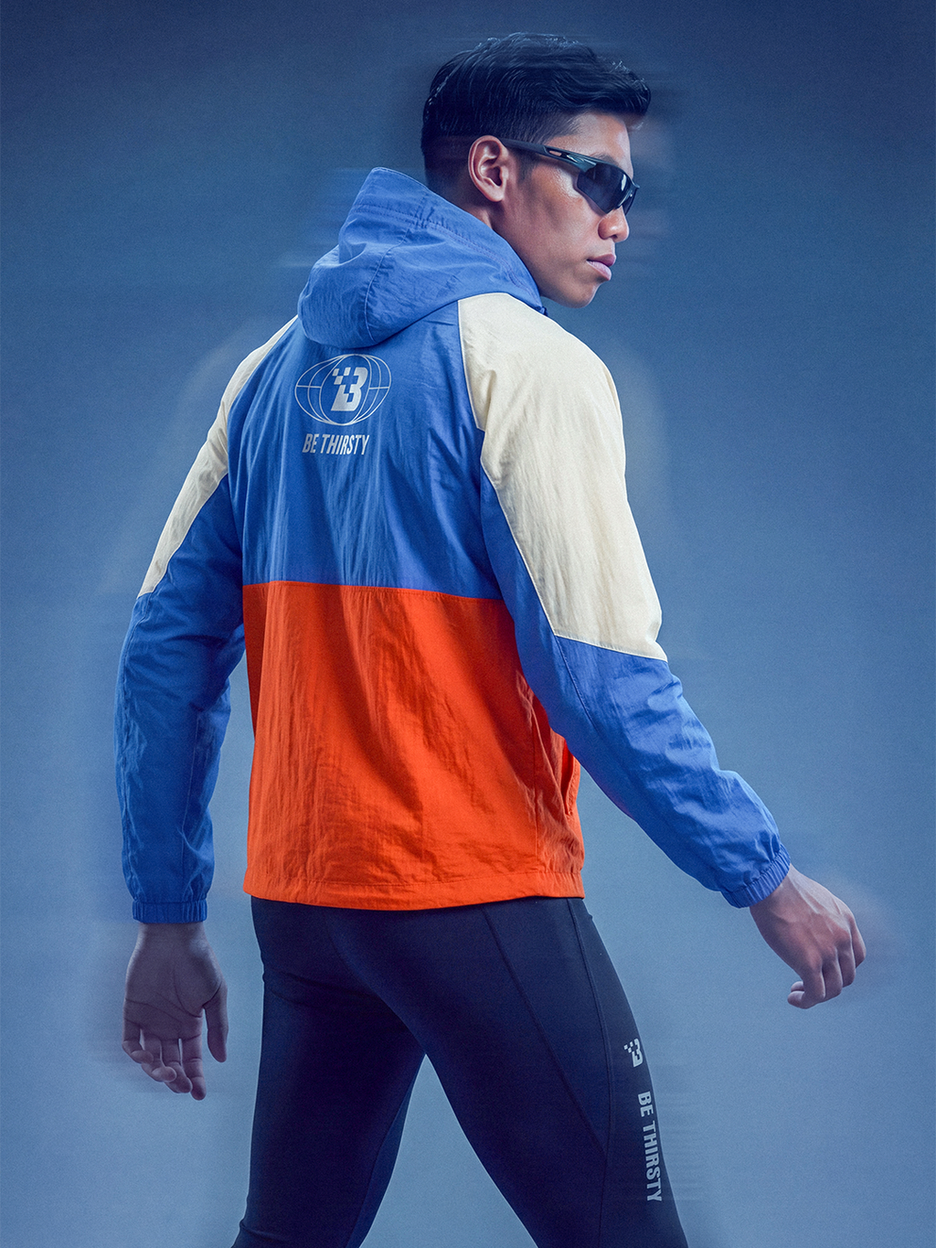 Windbreaker - Blue/Orange