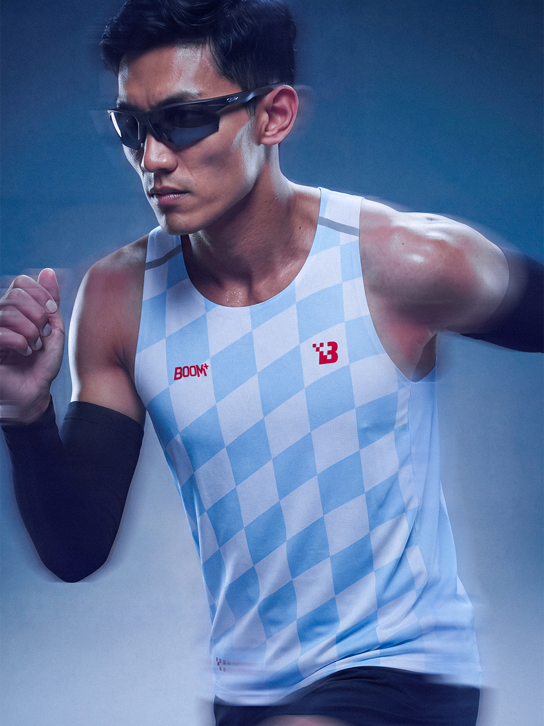 Tank - Checkered Blue
