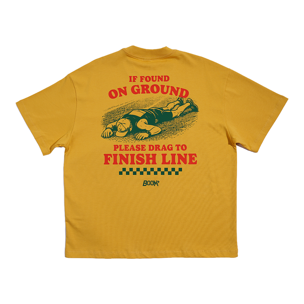 Graphic Tee "On Ground" - Mustard