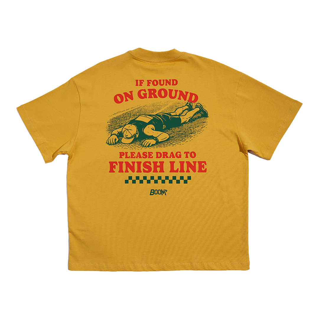 Graphic Tee "On Ground" - Mustard