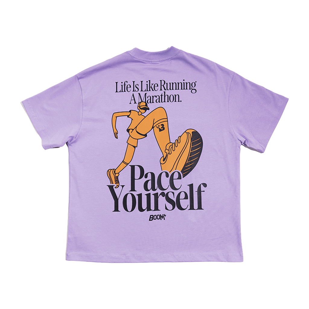 Graphic Tee "Pace Yourself" - Purple