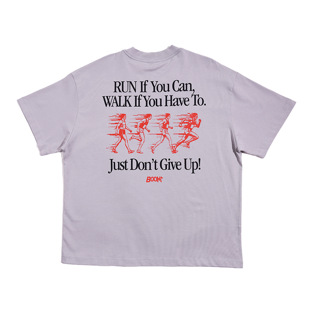 Graphic Tee "Don't Give Up" - Grey
