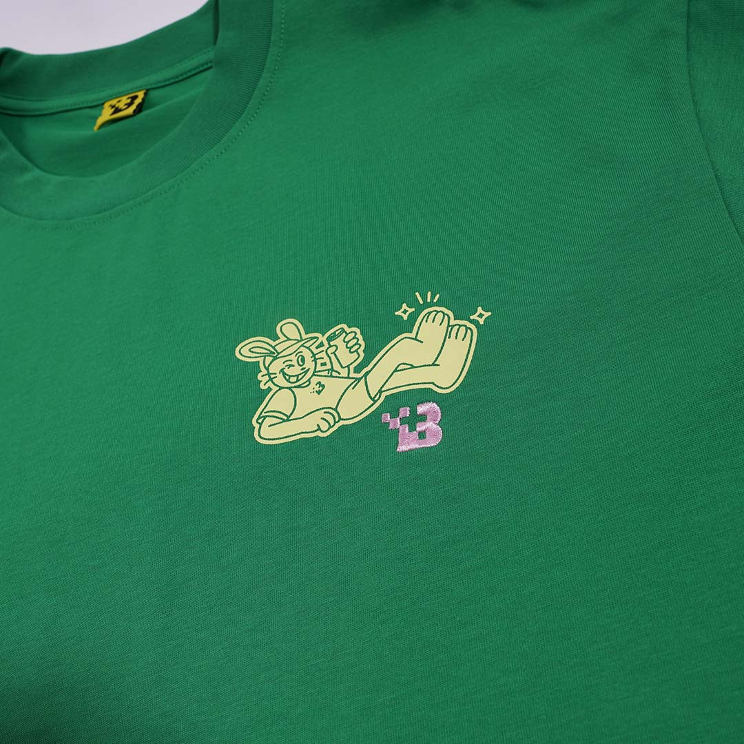 Graphic Tee "Toenails" - Green