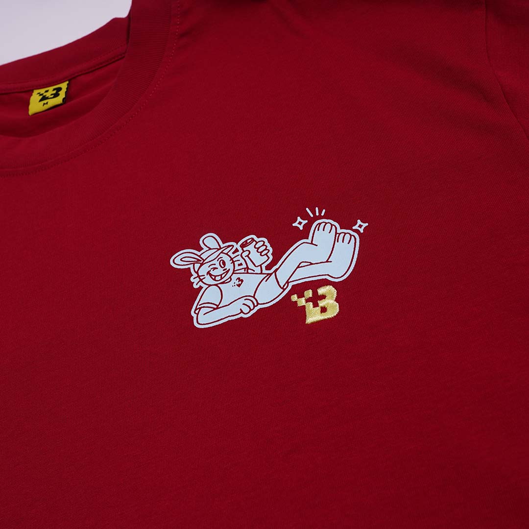 Graphic Tee "Toenails" - Red