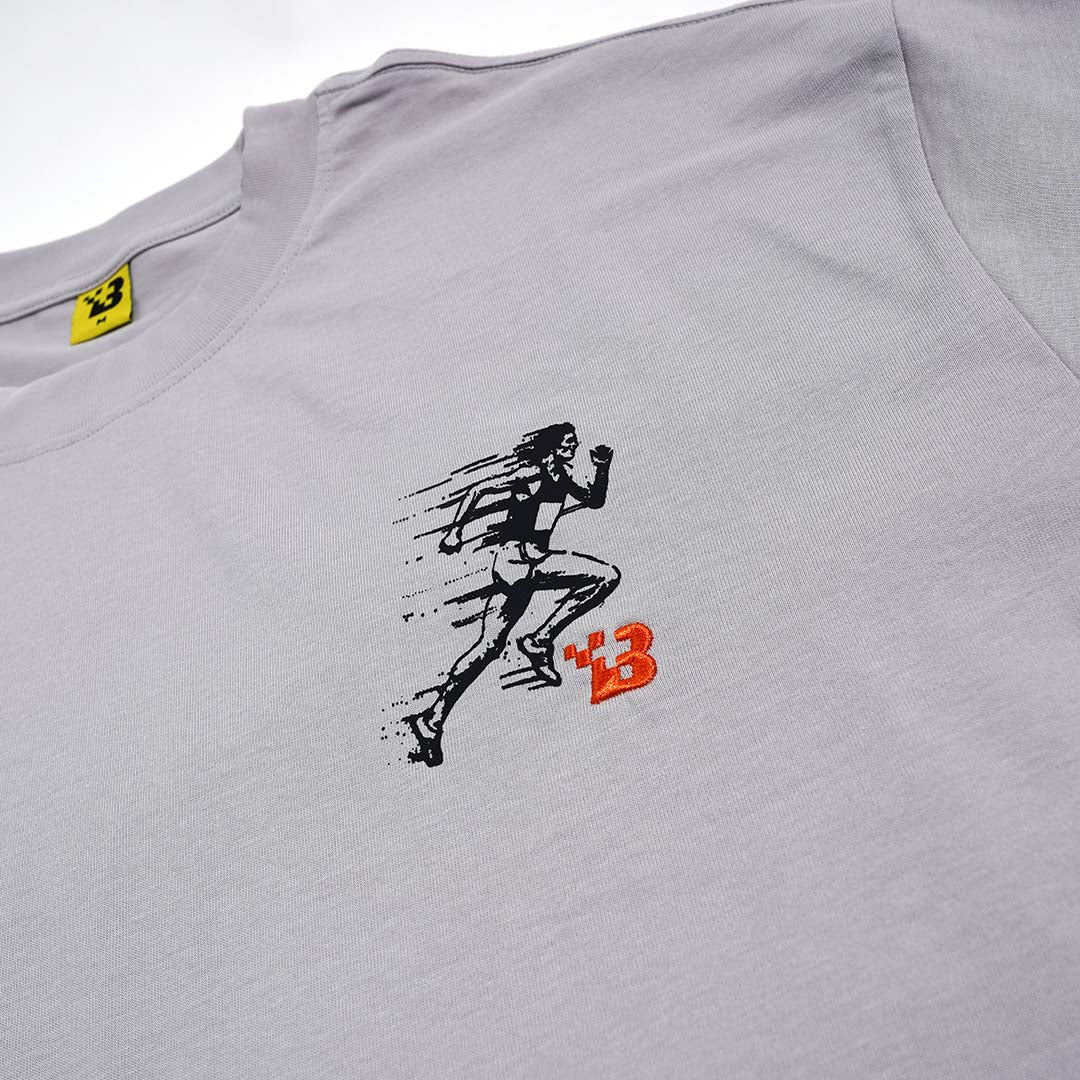 Graphic Tee "Don't Give Up" - Grey